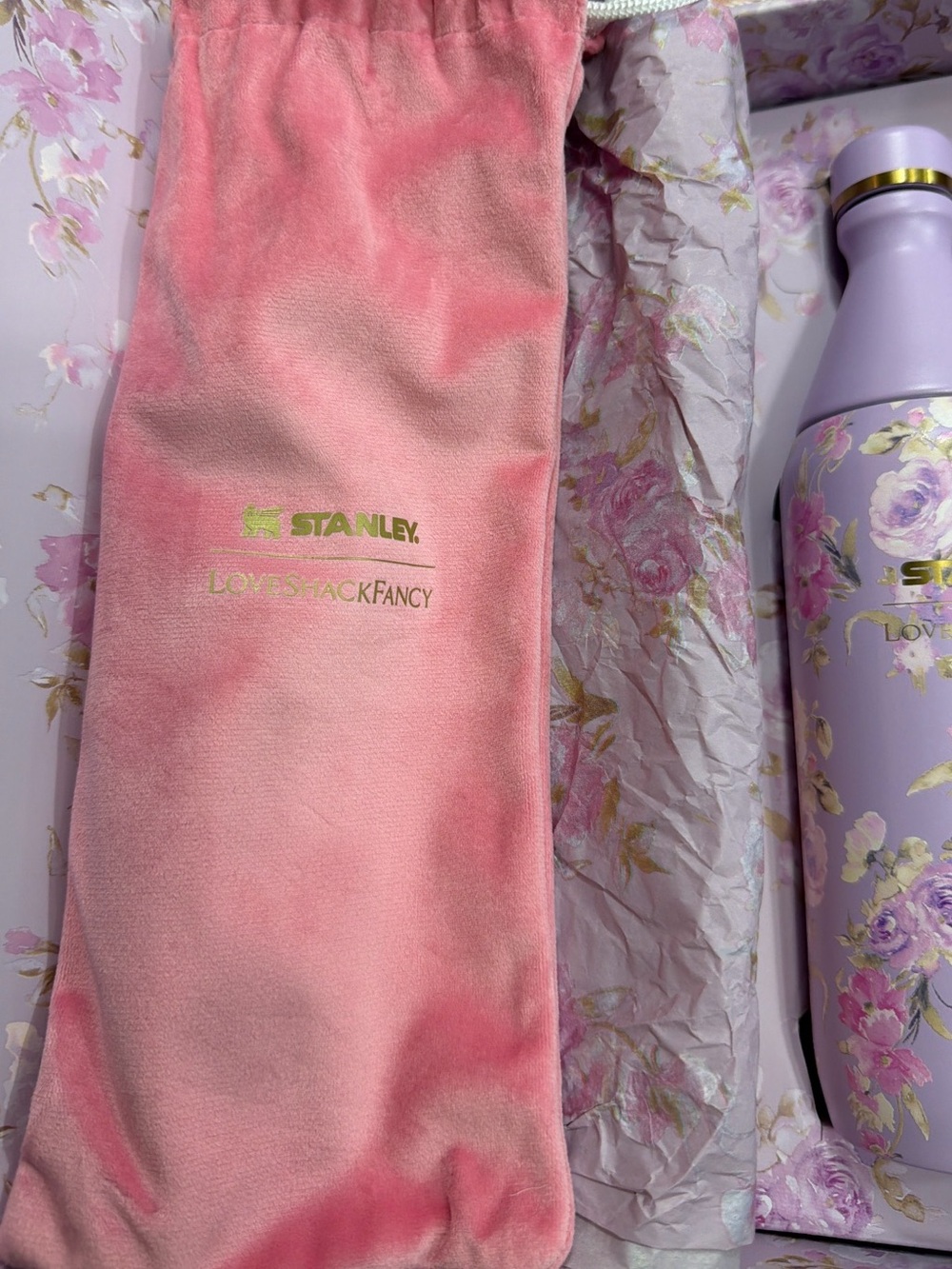 Rare Stanley x LoveShackFancy Blooming Heirloom All Day Slim Bottle NIB - Picture 3 of 6